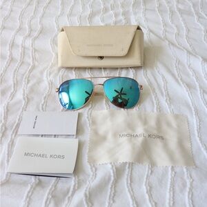 ‼️SOLD‼️ Michael Kors | RoseGold Aviator Sunglasses Blue Lenses